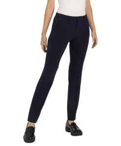 MAC Damen-Hose Slim Fit Anna Zip New in Dunkelblau