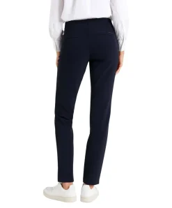MAC Damen-Hose Slim Fit Anna Zip New in Dunkelblau