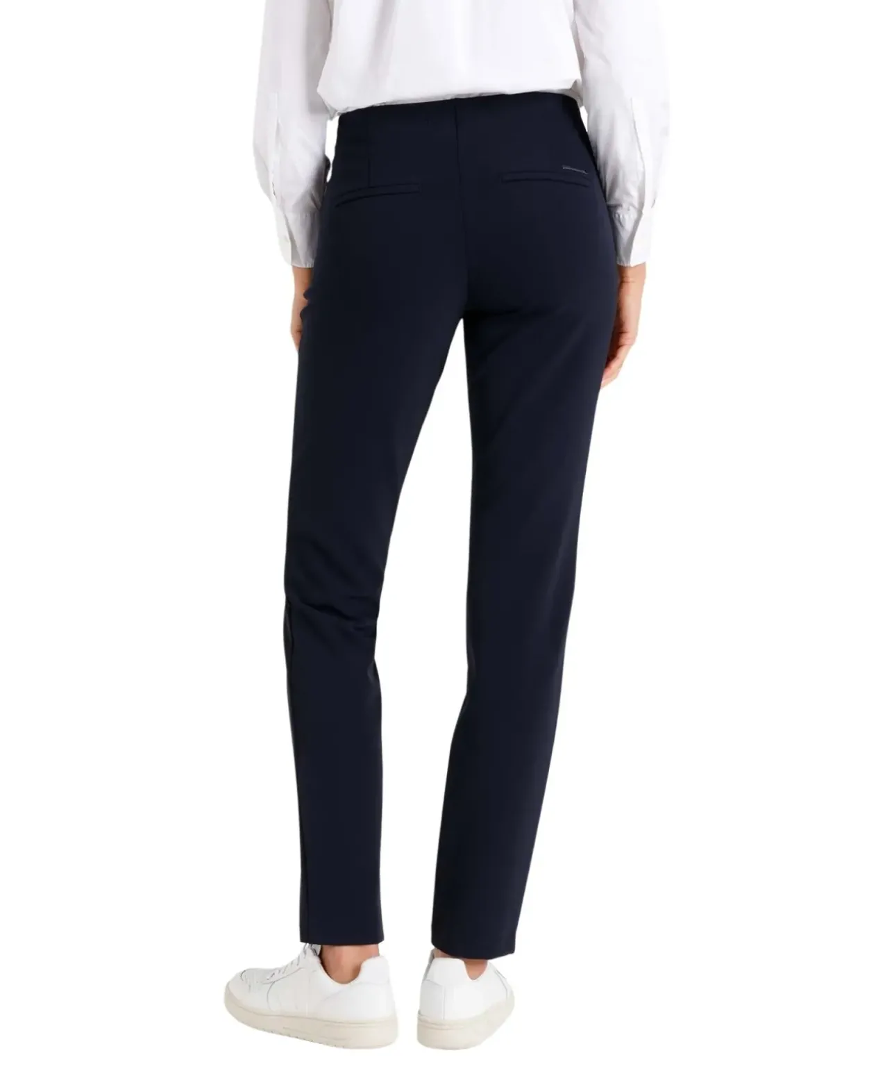MAC Damen-Hose Slim Fit Anna Zip New in Dunkelblau