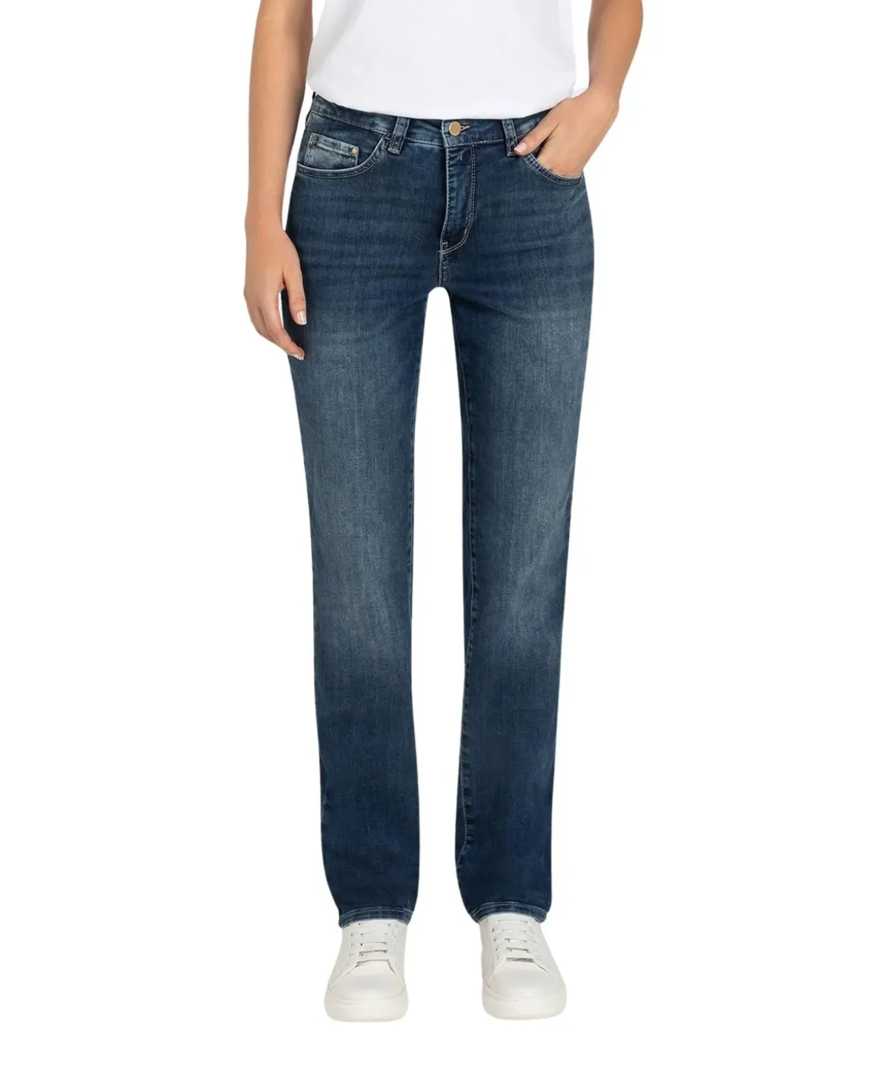MAC Dream Authentic Jeans in mittelblauer Optik
