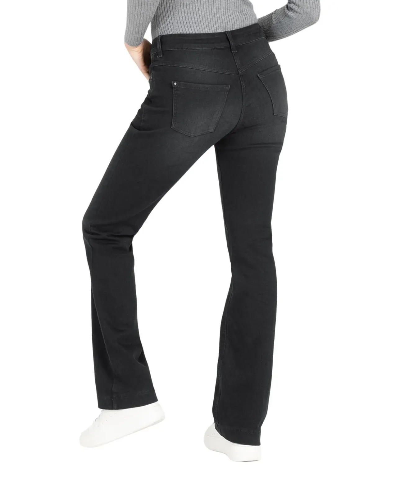 Mac Dream Boot Authentic Jeans in schwarzer Waschung