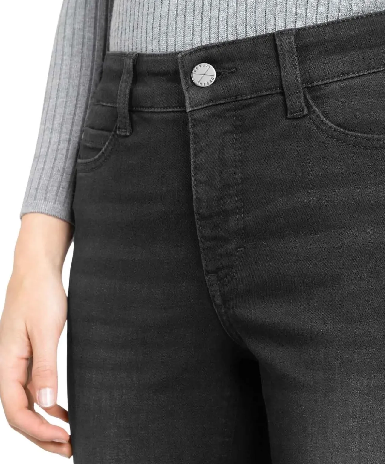 Mac Dream Boot Authentic Jeans in schwarzer Waschung