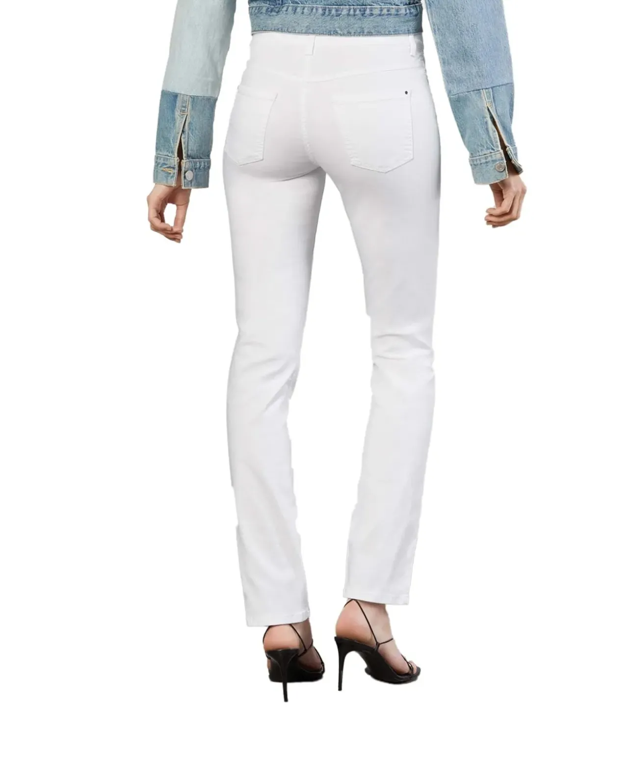 MAC Dream Jeans Straight Fit aus weißem Stretch-Denim