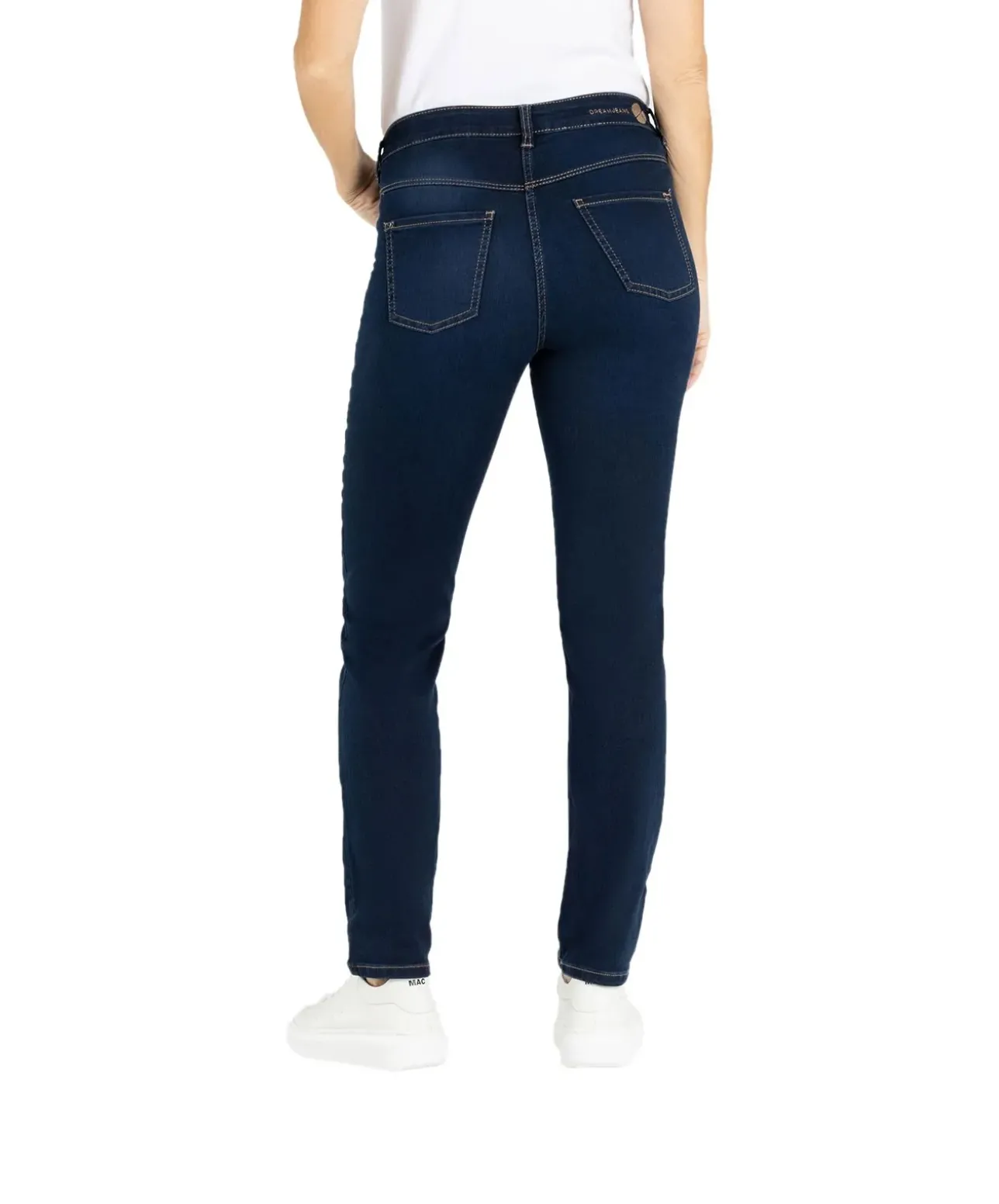 MAC Dream Jeans Straight in dunklem Dark Washed
