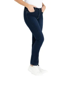 MAC Dream Jeans Straight in dunklem Dark Washed