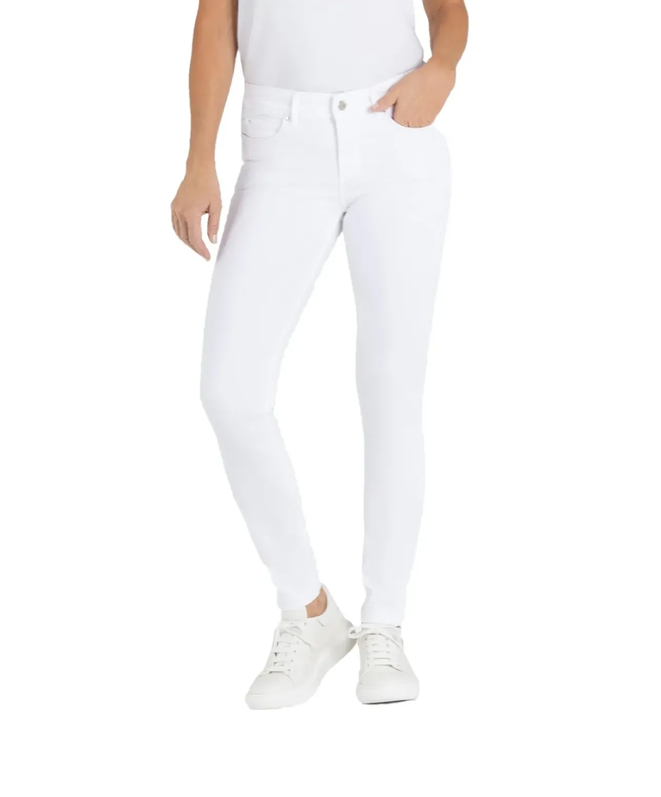 Mac Dream Skinny Jeans in White Denim