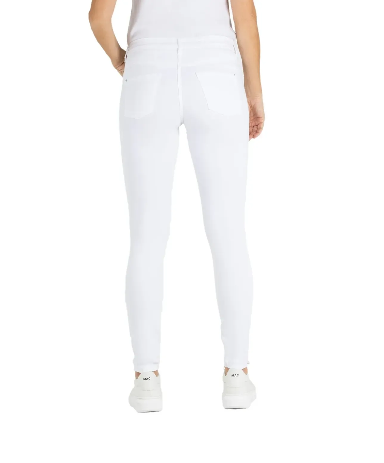Mac Dream Skinny Jeans in White Denim