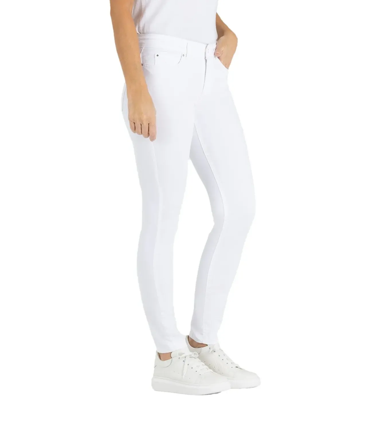 Mac Dream Skinny Jeans in White Denim