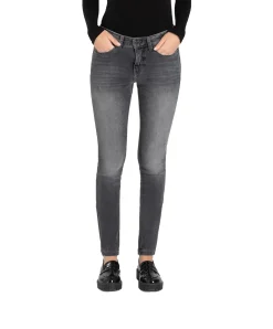 MAC Dream Skinny Jeans mit Chain Galloon in Dunkelgrau
