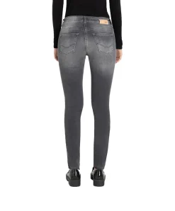 MAC Dream Skinny Jeans mit Chain Galloon in Dunkelgrau