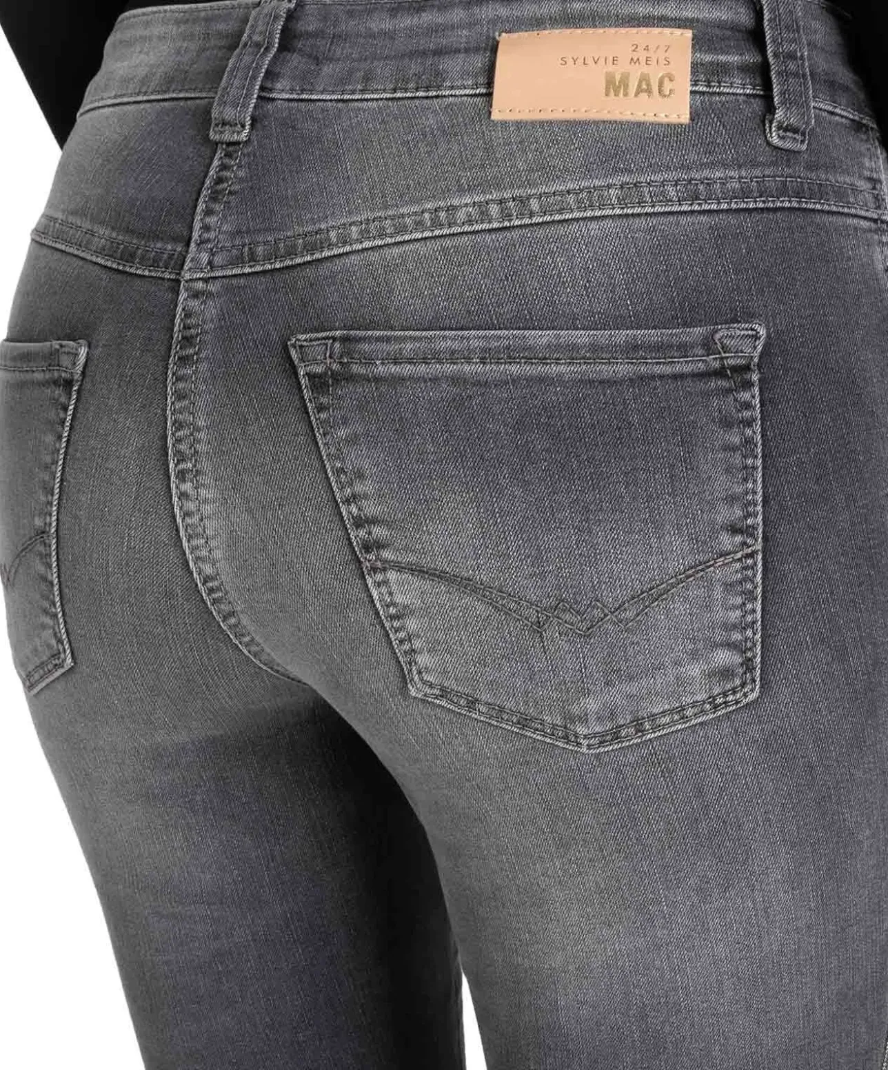 MAC Dream Skinny Jeans mit Chain Galloon in Dunkelgrau