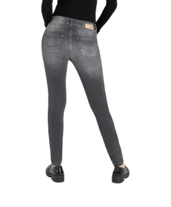 MAC Dream Skinny Jeans mit Chain Galloon in Dunkelgrau