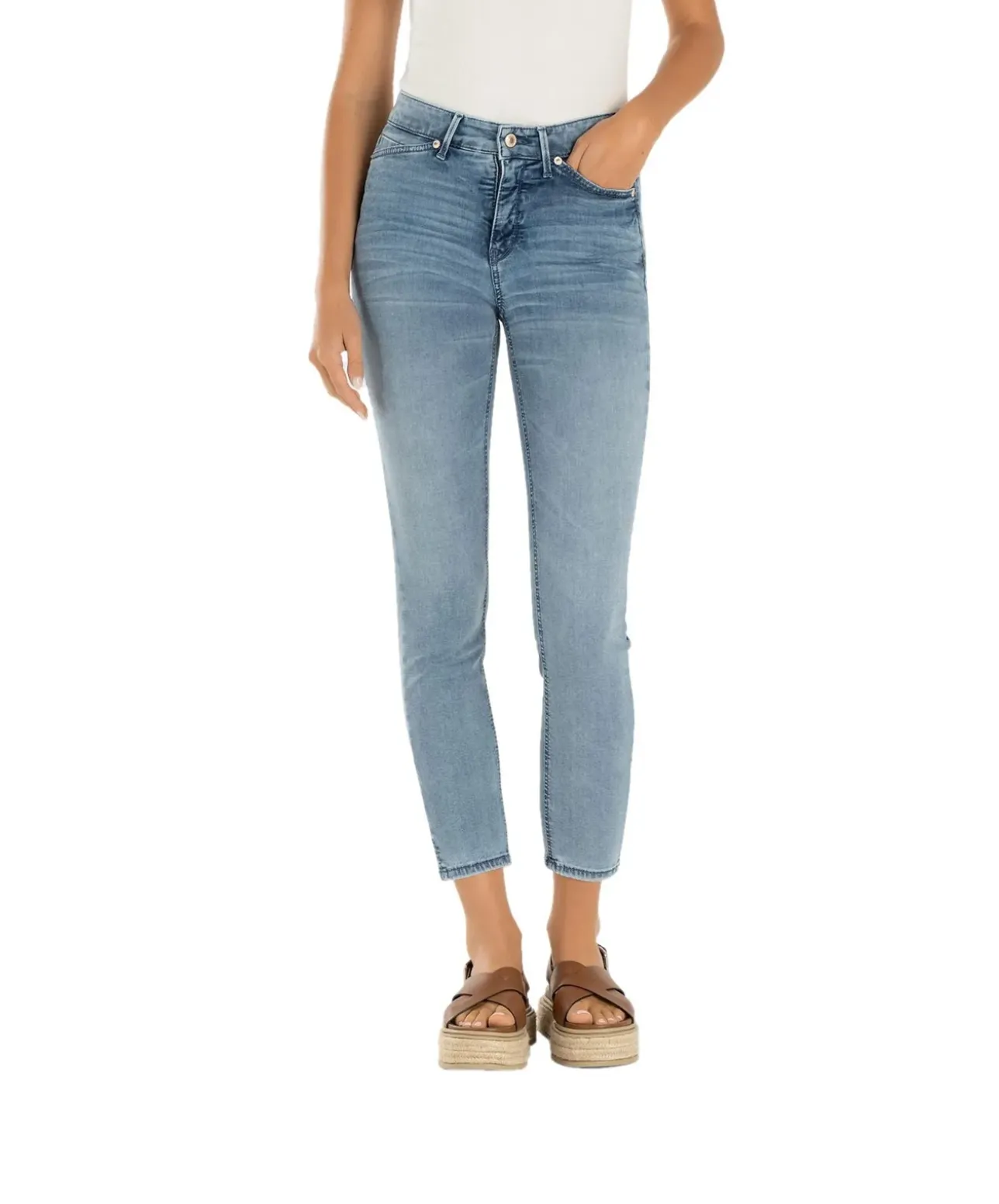 Mac Dream Summer Jeans in Bleached Waschung