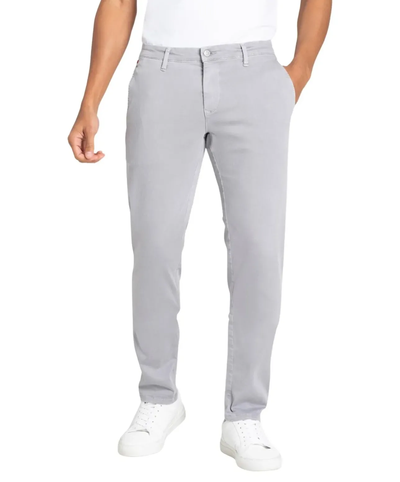MAC Driver Pants in Silber-Optik mit Modern Fit