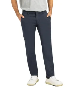 MAC Drivers Pants mit dehnbaren Bund in blauer Optik