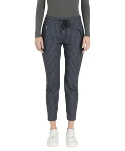 Mac Easy Smart Jersy Hose in Night Blue Stripes