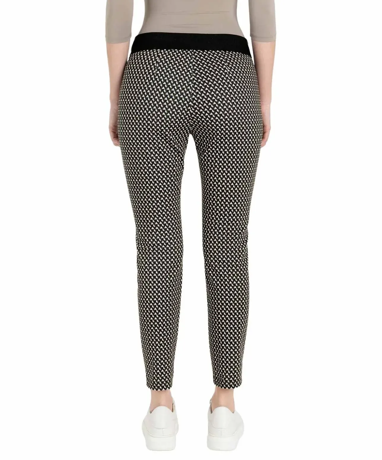 Mac Easy Smart Jersy Hose in Sand Stone Kariert
