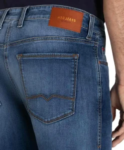 MAC Greg Jeans Tapered in dunkelblauer Vintage-Waschung