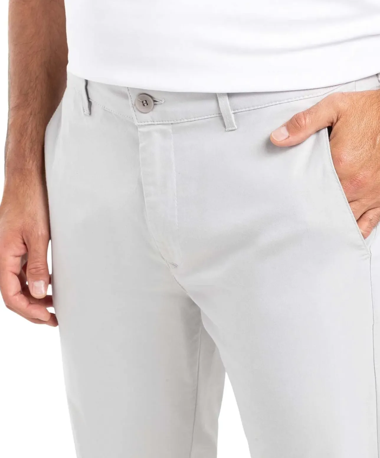 MAC Griffin Chino in Grau mit Tapered Fit