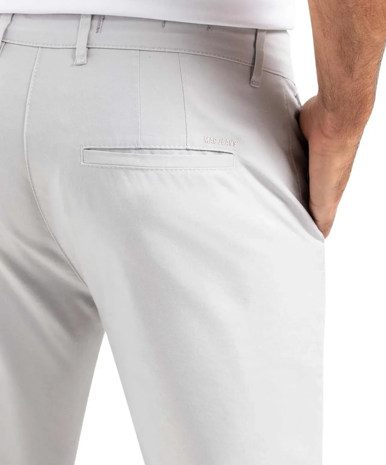 MAC Griffin Chino in Grau mit Tapered Fit