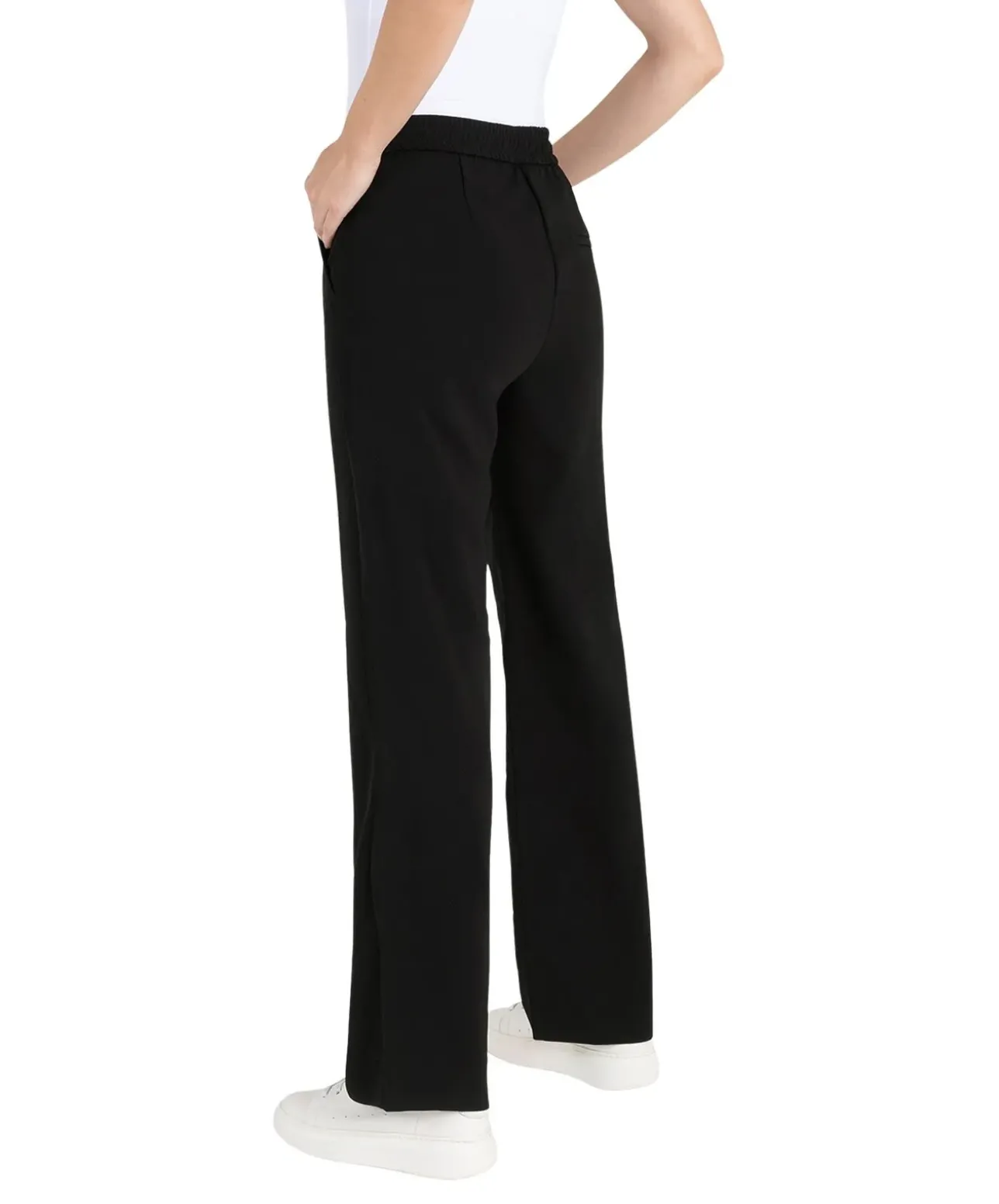 MAC Hose Chiara mit Wide Leg in Schwarz