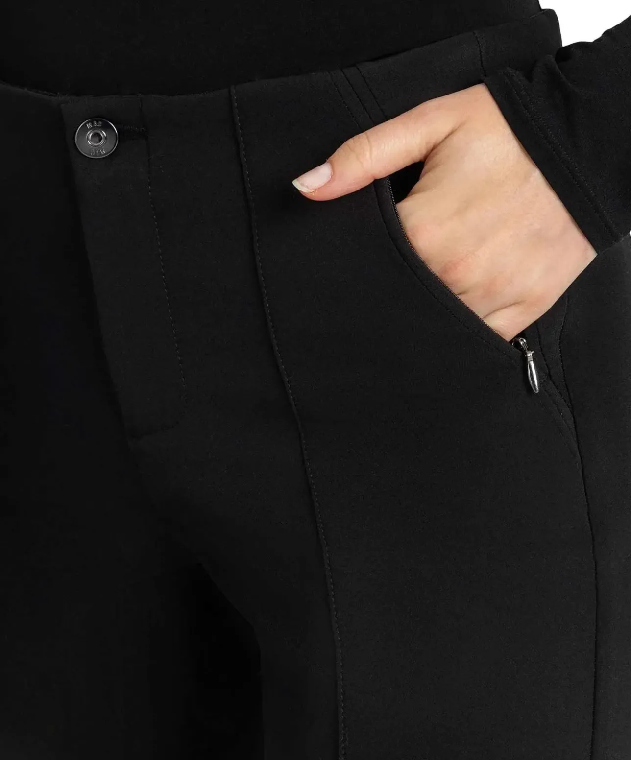 MAC Hose Slim Fit Anna Zip New in Schwarz