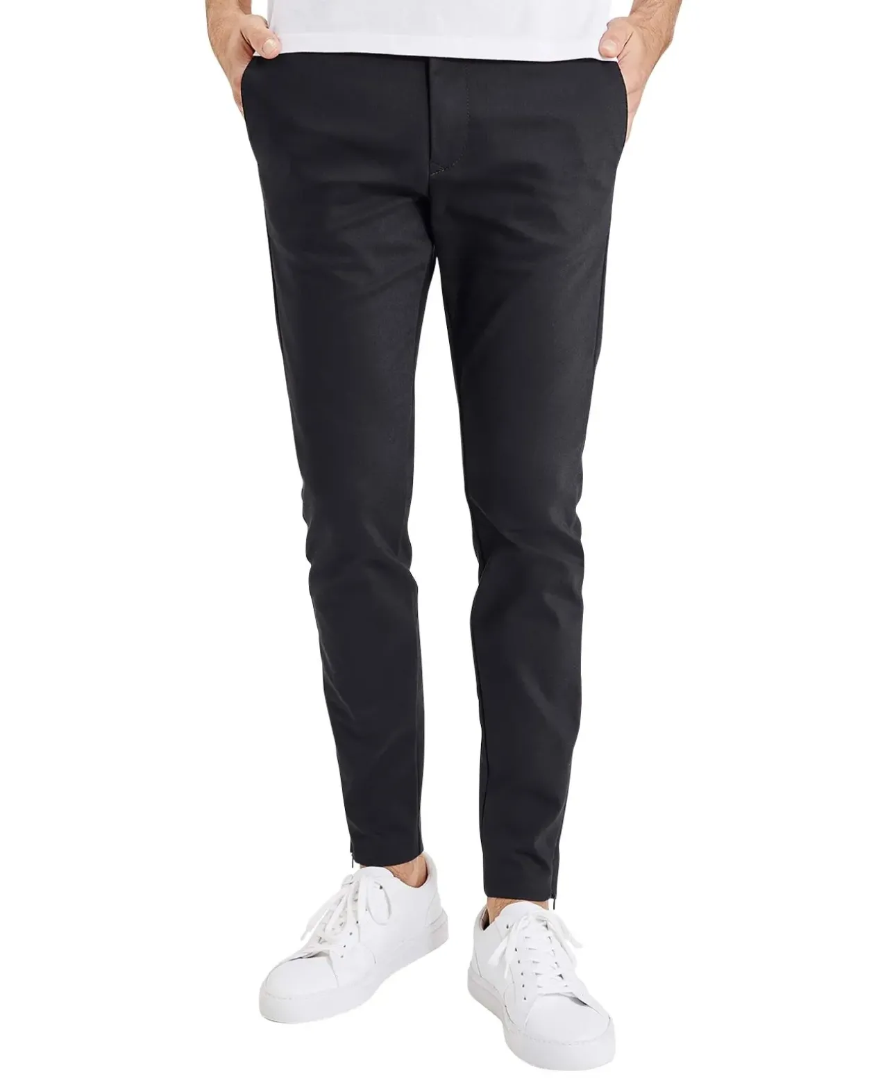 Mac Hose Tapered Fit Griffin in Schwarz mit Zipper am Saum
