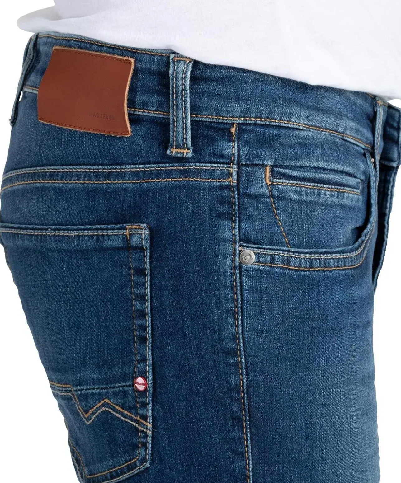 Mac Jeans Modern Fit Arne Pipe in blauer Vintage Optik