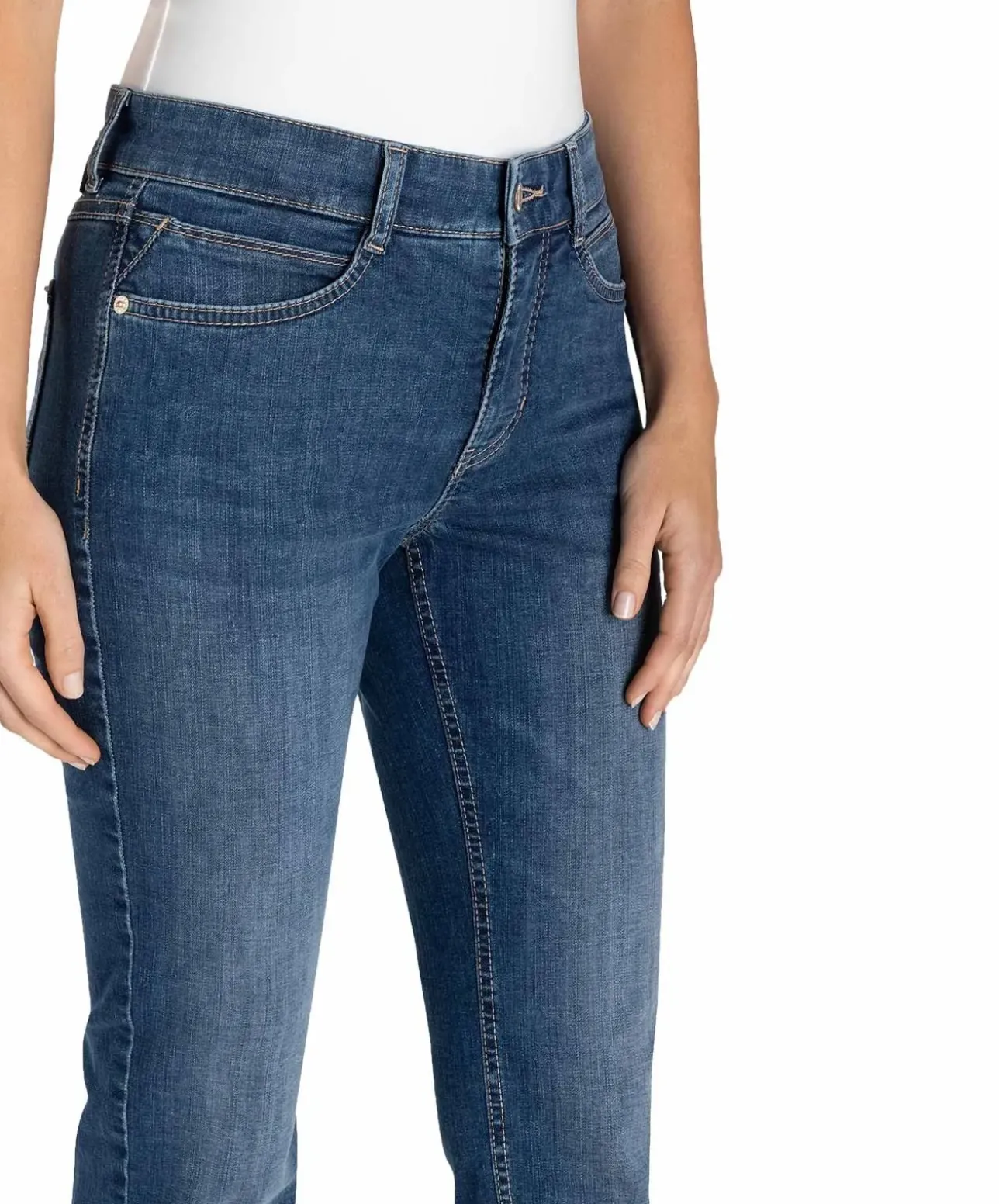 Mac Jeans Slim Fit Angela in trendiger Simple Waschung