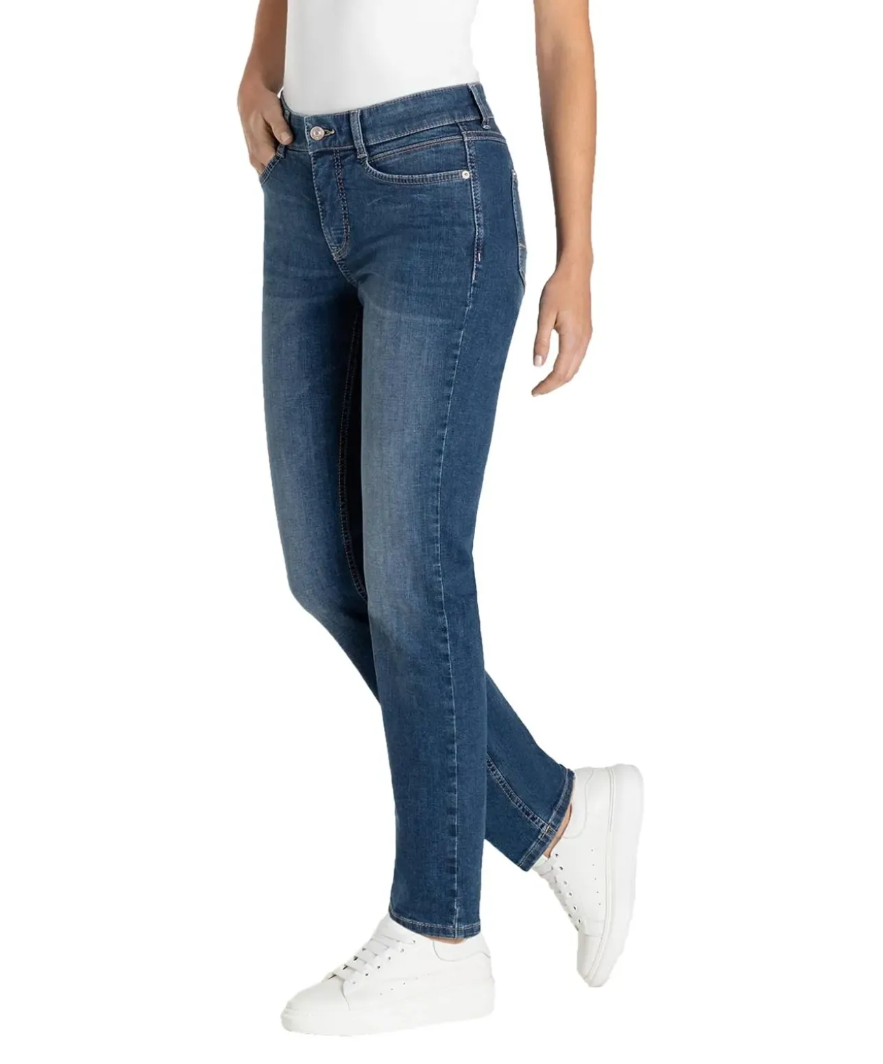 Mac Jeans Slim Fit Angela in trendiger Simple Waschung