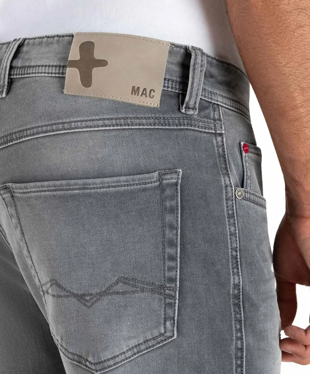 Mac Jog‘n Jeans aus Sweat Denim in mittelgrauer Waschung