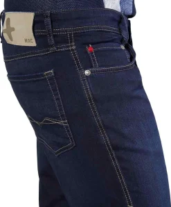 MAC Jog'n Jeans aus Sweat Denim in Dark Blue Used