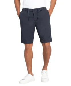 Mac Jog'n Short aus Sweat Denim in Dunkelblau