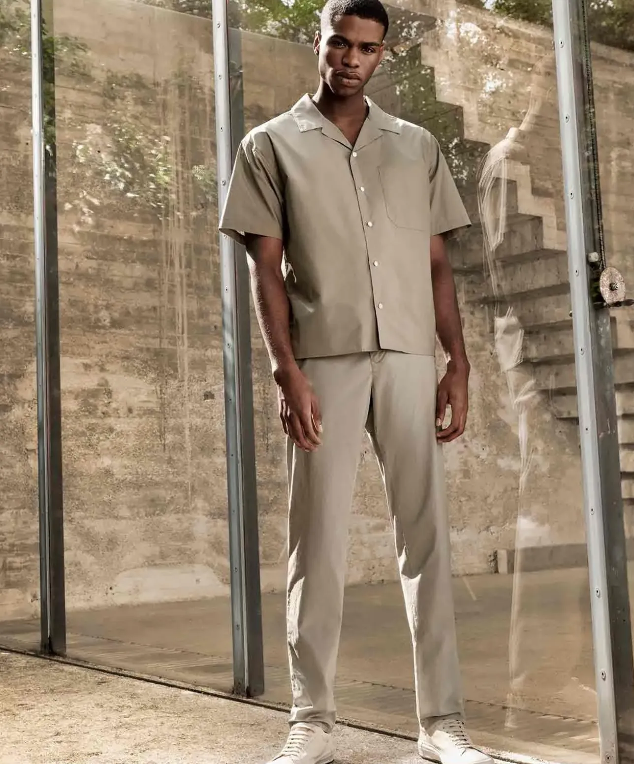 MAC Lennox Chino Printed in Caffe Latte