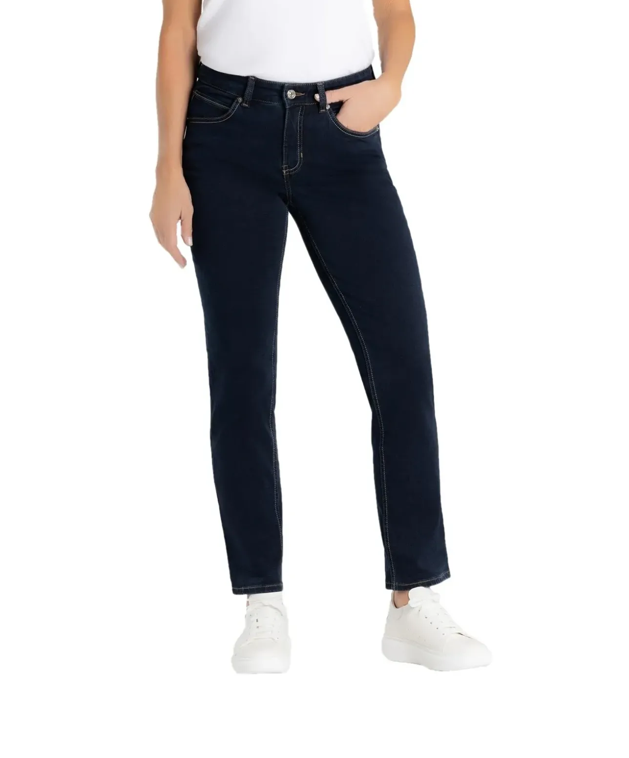 Mac Melanie Jeans Straight Leg in Dark Rinsewash
