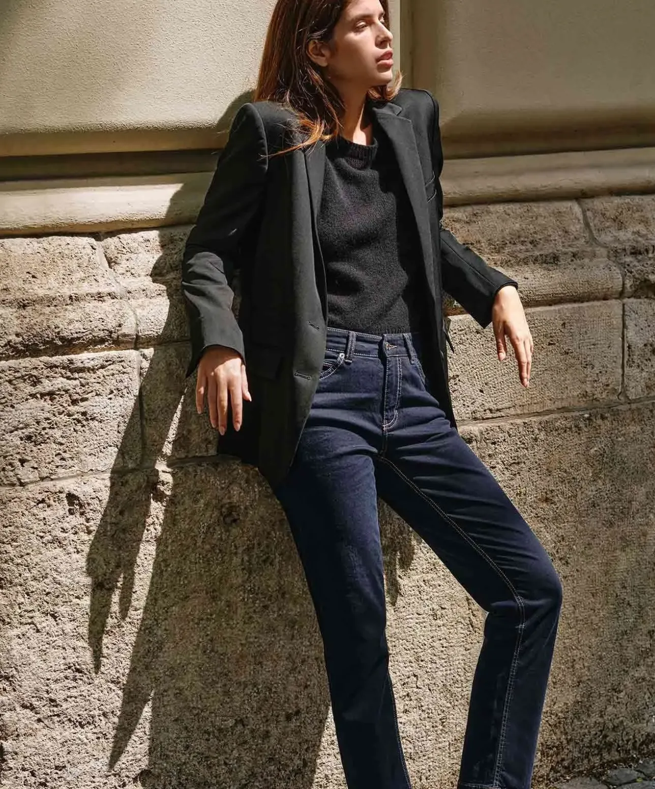 Mac Melanie Jeans Straight Leg in Dark Rinsewash