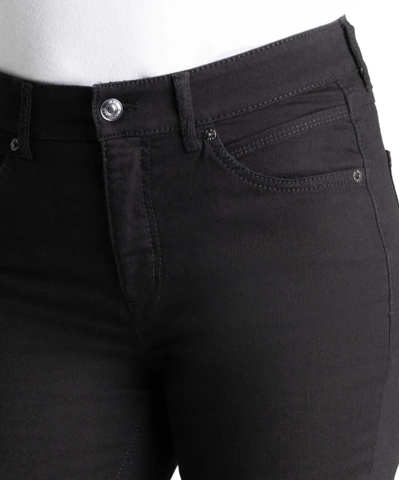MAC Melanie Jeans Straight Leg Black Black