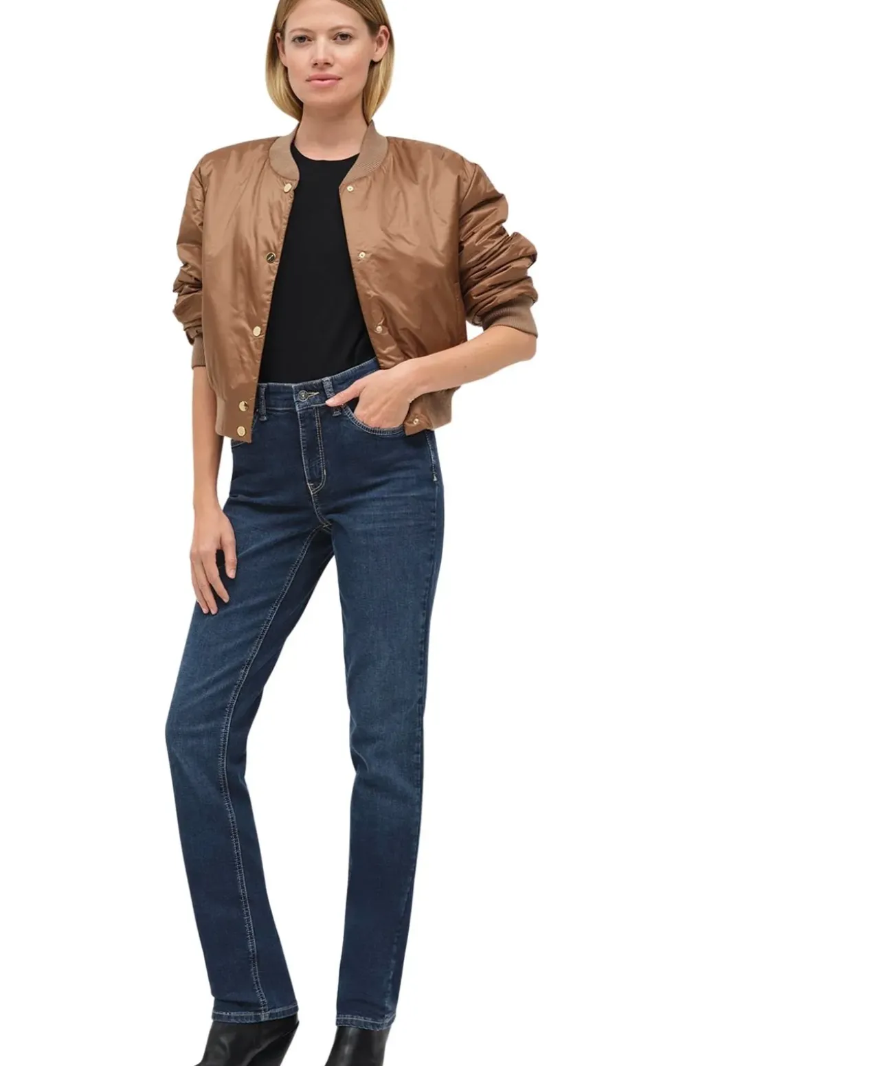 MAC Melanie Jeans Straight Leg in New Basic Wash