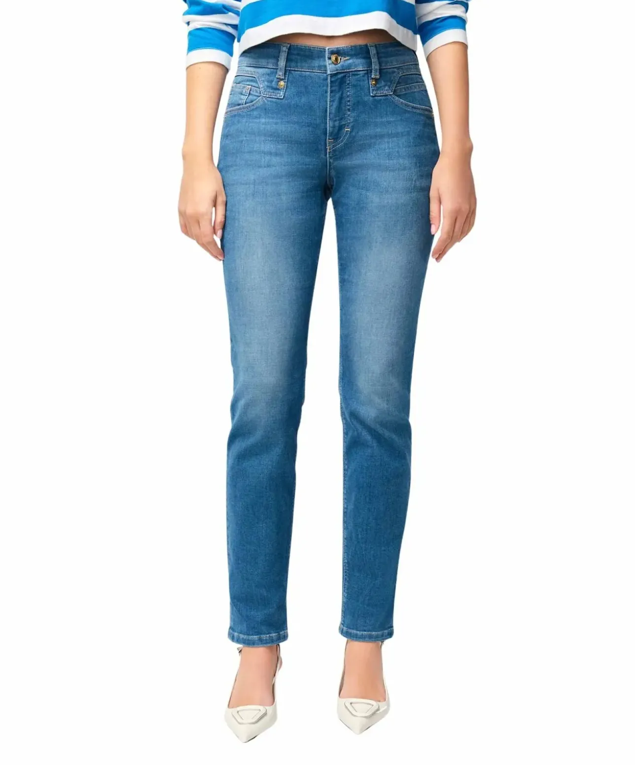 MAC Rich Slim Jeans in Cobalt Used