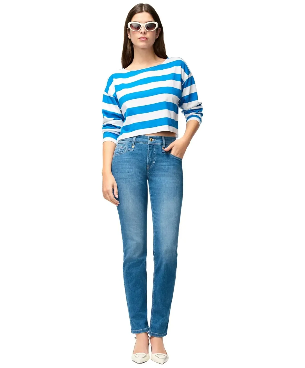 MAC Rich Slim Jeans in Cobalt Used