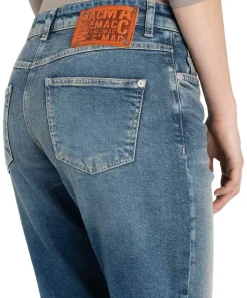 Mac Straight Fit Jeans in Vintage-Used mit Saumumschlag
