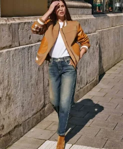 Mac Straight Fit Jeans in Vintage-Used mit Saumumschlag