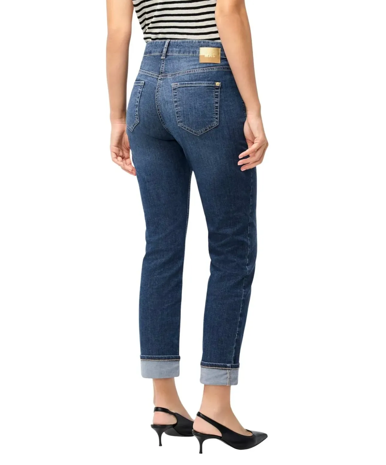 MAC Straight Jeans Sue Relax in Mittelblau