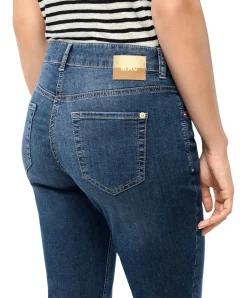 MAC Straight Jeans Sue Relax in Mittelblau