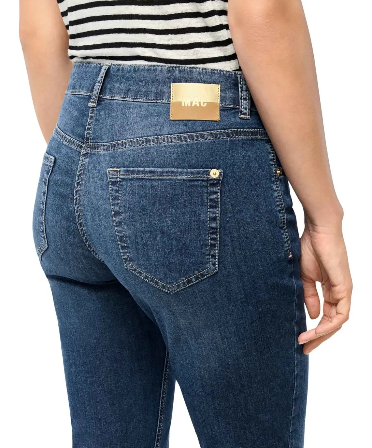 MAC Straight Jeans Sue Relax in Mittelblau