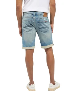 Mustang Chicago Shorts aus Stretch Denim in Hellblau