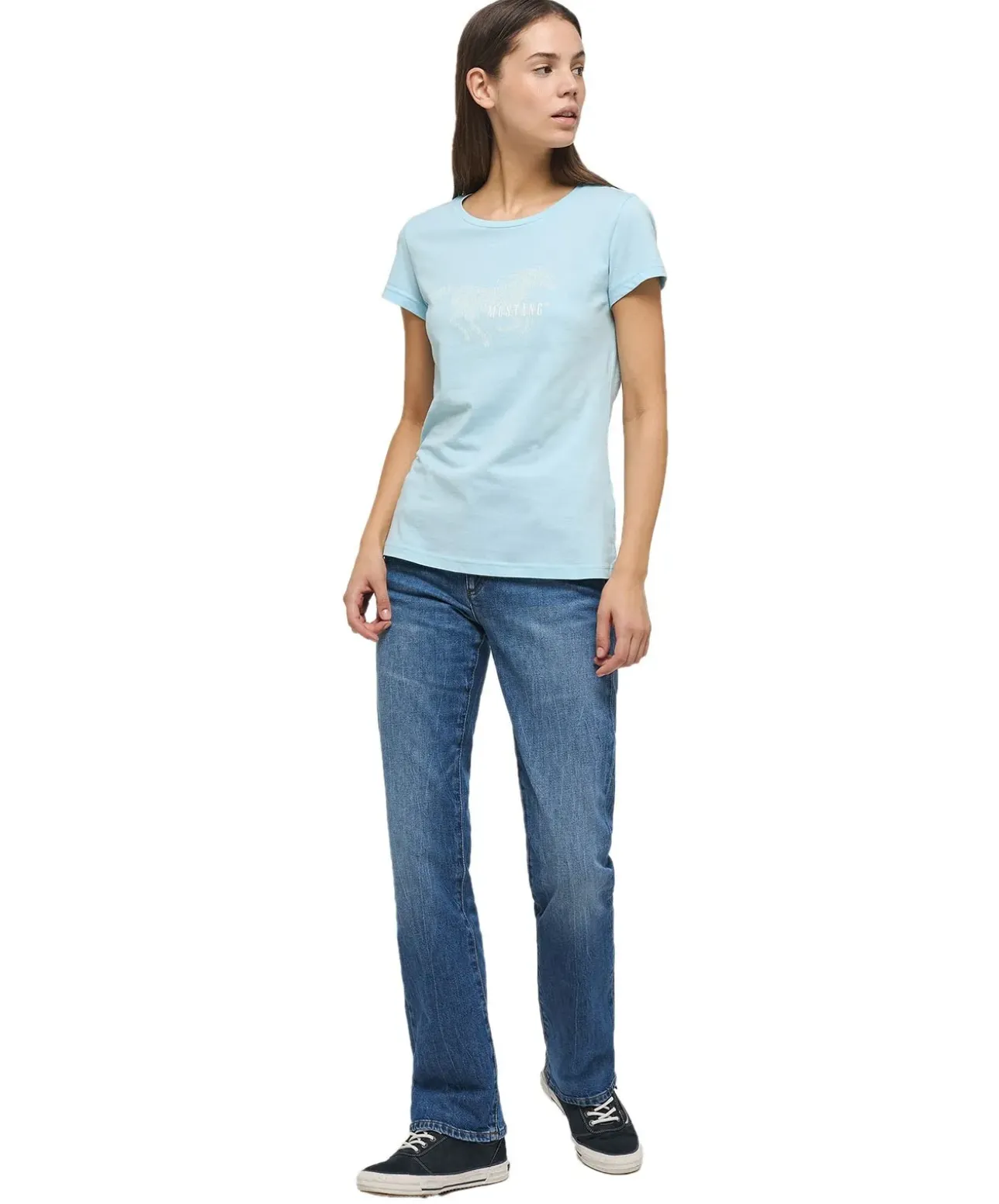 Mustang Crosby Jeans Straight Fit in mittelblauer Optik