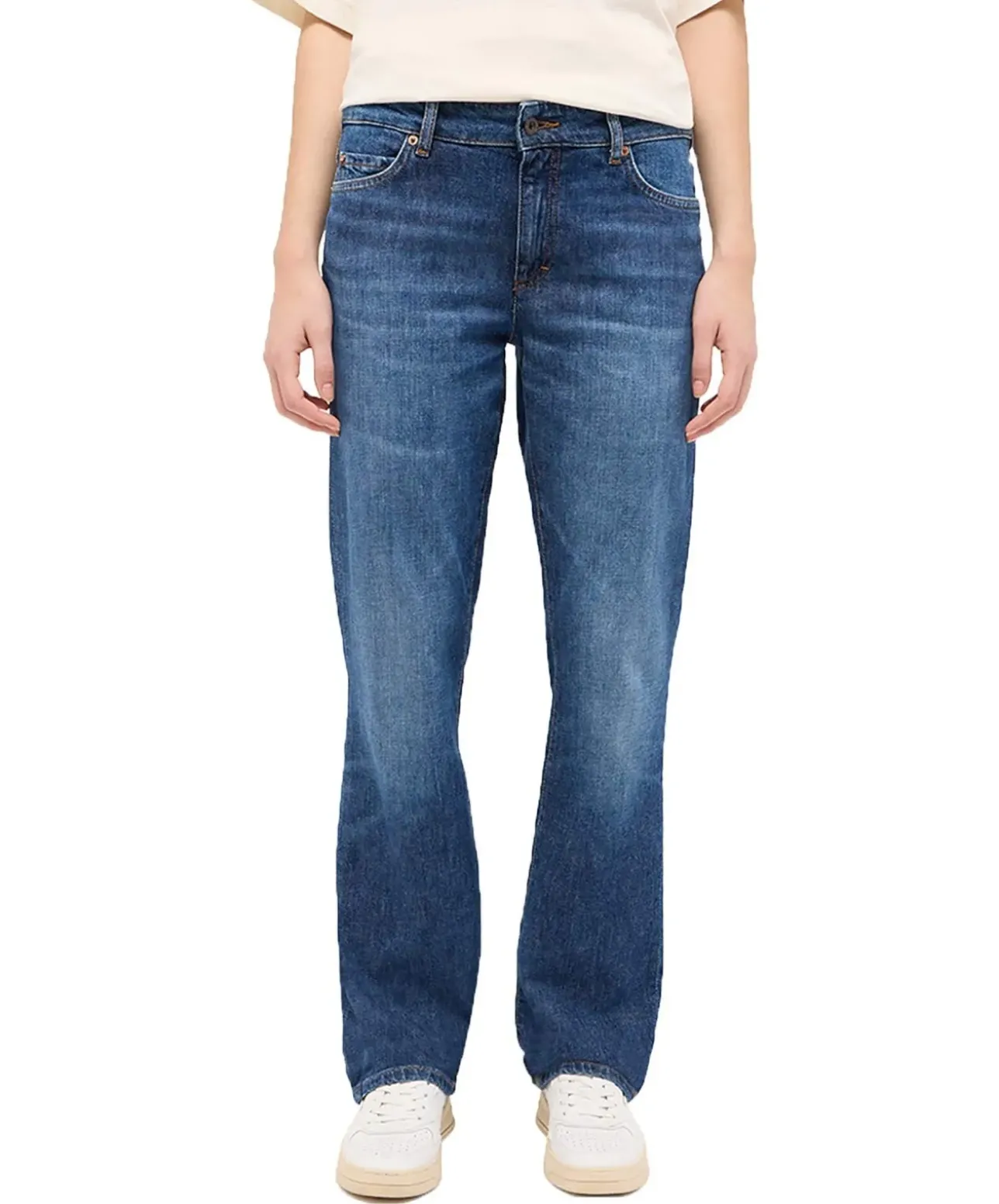 Mustang Crosby Relaxed Straight Jeans in Mittelblau