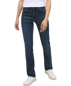 Mustang Crosby Relaxed Straight Jeans in Blauschwarz