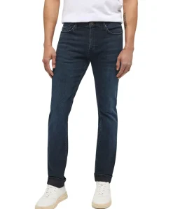 Mustang Frisco Jeans Skinny Fit in dunkelblauer Used-Waschung